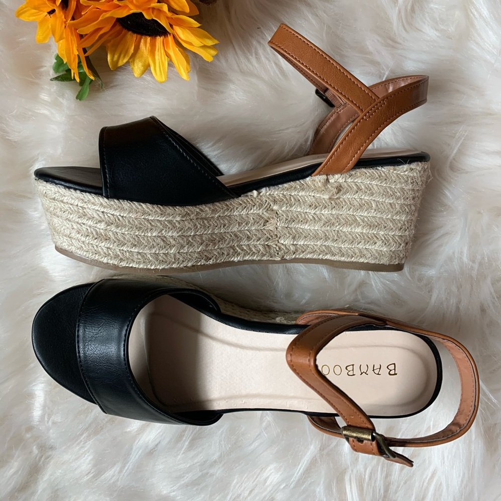 Bamboo Wedge Sandal